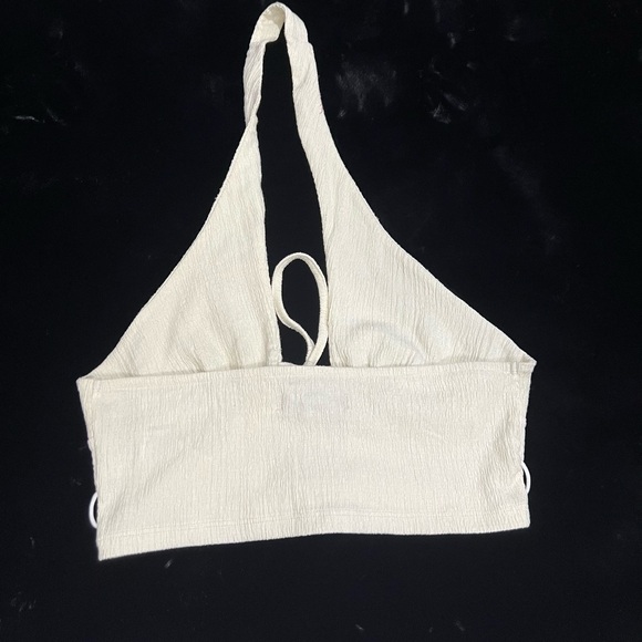 🆕 Urban Outfitters Cream Valeria Halter Top, Women's Size Medium - Picture 8 of 10